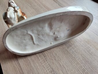 Socha Lovecký pes s kachnou Royal DUX Czechoslovakia - 4