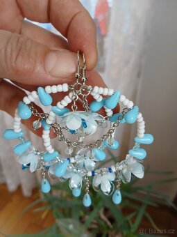 Velké zdobené  kruhy, náušnice bižuterie - 4