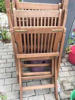 Židle teak dřevo perfektní stav PC 2.000 Kč kus - 4