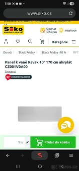 Nová obdelníková vana Ravak Vanda II 170x70 - 4