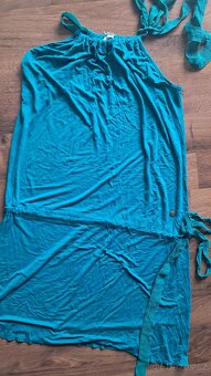 Letní zelené šaty, vel L - 4