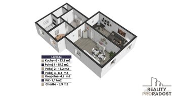 Prodej bytu 3+1 v osobním vlastnictví ul.Kuseho Praha 72m2 - 4