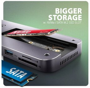 AXAGON HMC-12GM2, USB-C hub, slot na m.2 ssd - 4