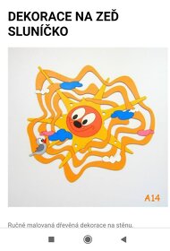 Veliká dekorace na zeď SLUNÍČKO vel.85x75cm - 4