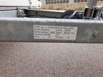 Přívěs vozík Agados ALUX typ 26 - N1 + POČ, 750 kg, 130km/h - 4