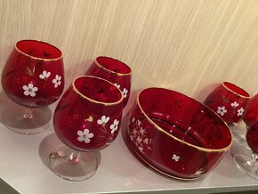 Servis z rubínového skla ,, BOHEMIA “ - 4