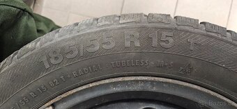 Plechové disky 15" + zimní pneu - 4