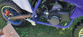 Nová dětská benzinová minikroska 49ccm modrá - 4