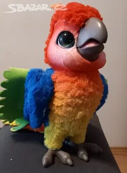 Mluvící papoušek 28 cm plyšový robot - 4