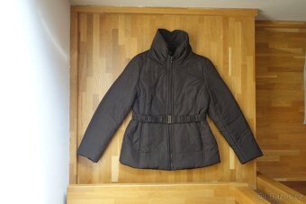Tmavě hnědá dámská zimní bunda vel. 44 - 4