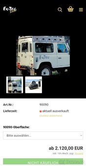 Zahrádka Ex-Tec na Land Rover Defender 90, 110 - 4