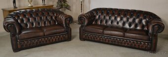 Kožená originál Chesterfield souprava 3+2+1.CENTURION - 4