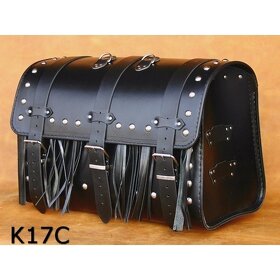 Kožený kufr - válec na chopper 48cm typ 17A,17B,17C - 4