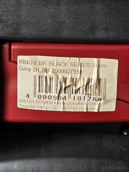 Detska sedacka Britax RÖMER KING II BR Black séries 9-18kg - 4