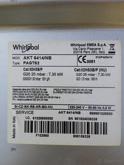 Varná deska plynová, Whirlpool AKT 6414/NB - 4