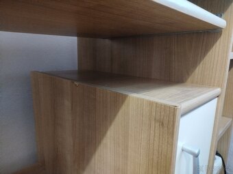 Psací stůl, komoda, dva stolky- regály - 4