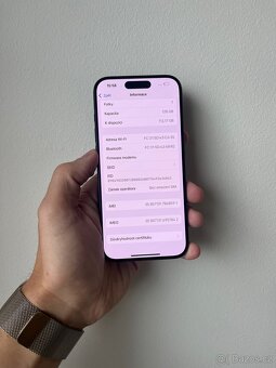 APPLE IPHONE 15 PRO 128GB MODRÝ TITAN-BATERIE 95%-ZÁRUKA - 4