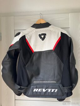 Bunda na motorku Revit Matador černo-bílo-fluo červená - 4