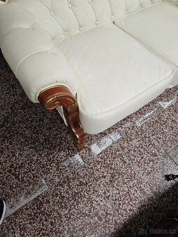 CHESTERFIELD ŠTÝL SEDAČKA,KOŽENÁ 3+2+1,-ZĽACNENÁ - 4
