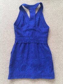 Sytě modré šaty Zara, vel. S - 4