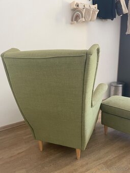 Křeslo ikea Strandmon s podnožkou - 4
