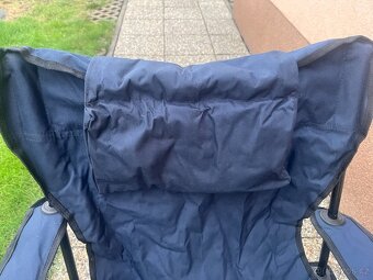 Skládací křeslo s podnožkou modré - 4