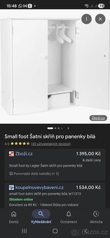 Šatní skříň pro panenky bílá - 4