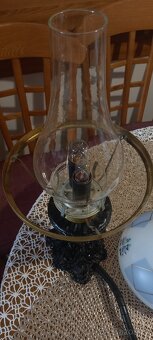 Stolní starožitná elektrická lampa - 4