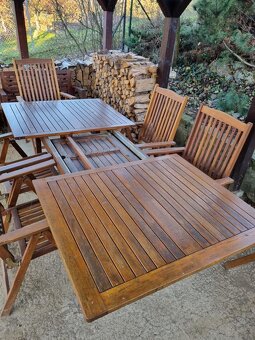 Venkovní set stůl + 6 židlí - 4