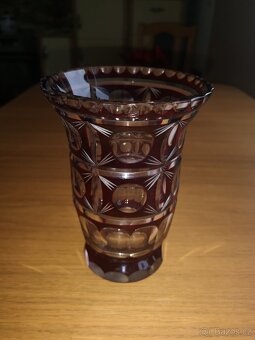 Skleněná starodávná váza - 4