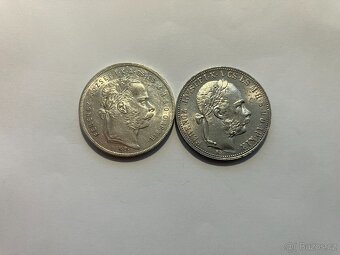 Rakúsko Uhorsko 1 zlatníky forint florint - strieborné mince - 4