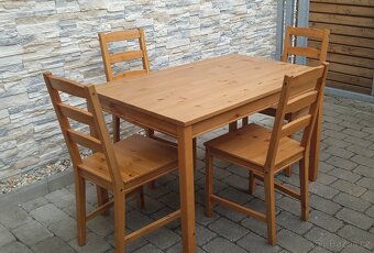 Jídelní dřevěný stůl+4 židle IKEA - 4