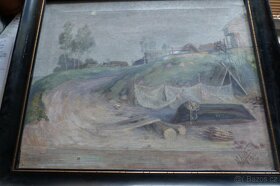 Pěkný obraz z r. 1916 - sign. Lukin (azbukou) - 4