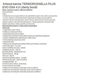 Krbová kamna s výměníkem TERMOROSSELLA PLUS EVO DSA 4.0 Lib - 4