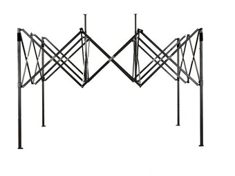 Nůžkový stan 3x4,5m s boční plachtou - 4