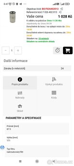 Palivový filtr BOSCH Ducato boxer jumper - 4