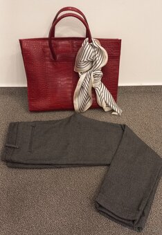 Vínová kožená kabelka KARA - nová - 4