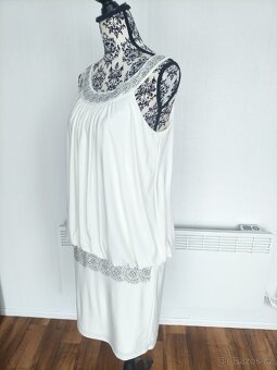 Bílé společenské šaty vel. 40 - 4