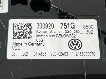 Budíky naftové 3G0920751G VW Passat B8 facelift r.v. 2022 - 4