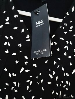 Černé letní šaty Marks&Spencer vel. 38 - 4
