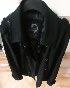 Pánský zimní černý kabát - 4