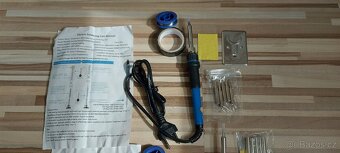 Mikropájka 230V/60W, s výměnnými hroty+cín+držák. - 4