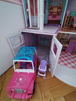 Velky dum pro barbie/panenky+vybava a panenky - 4