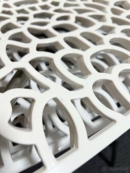 Set 4x bílá designová jídelní židle - plast/kov - 4