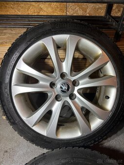 ALU Kola ŠKODA 5x112 R17 TRIFID Zimní Pneu 225/45/17 - 4