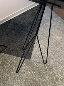 Designový kulatý kovový černý stolek - 45 cm - 4