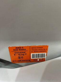 Autosedačka Britax Römer KING II 9-18kg - 4