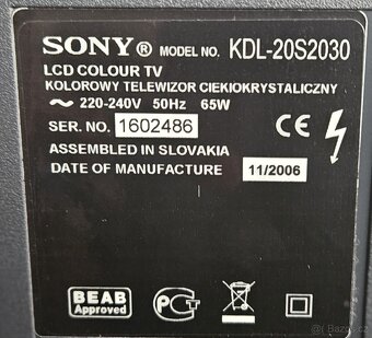 Televize Sony KDL-20S2030, 20" - 4