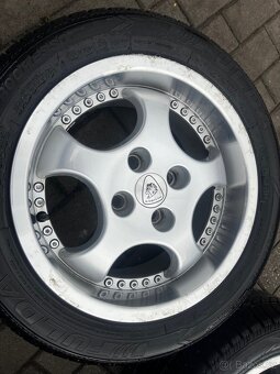 ALU disky 4x100 7Jx15 ET38 pneu k diskům zdarma. - 4