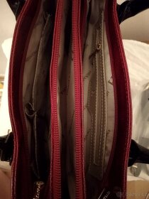 Kabelka tmavě červená krokodýlí - 4